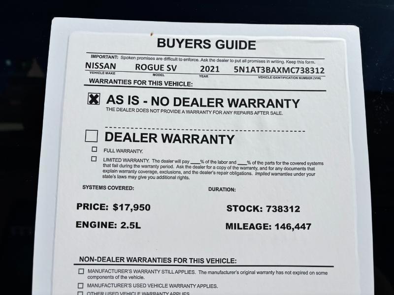 Nissan Rogue SV 2021