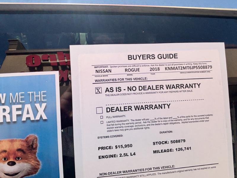 Nissan Rogue S 2WD 2018