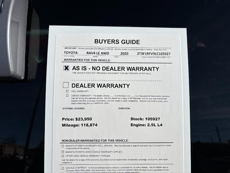 Toyota RAV4 LE AWD 2020