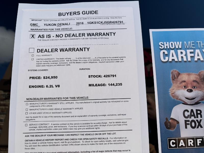 GMC Yukon Denali 2WD 2016