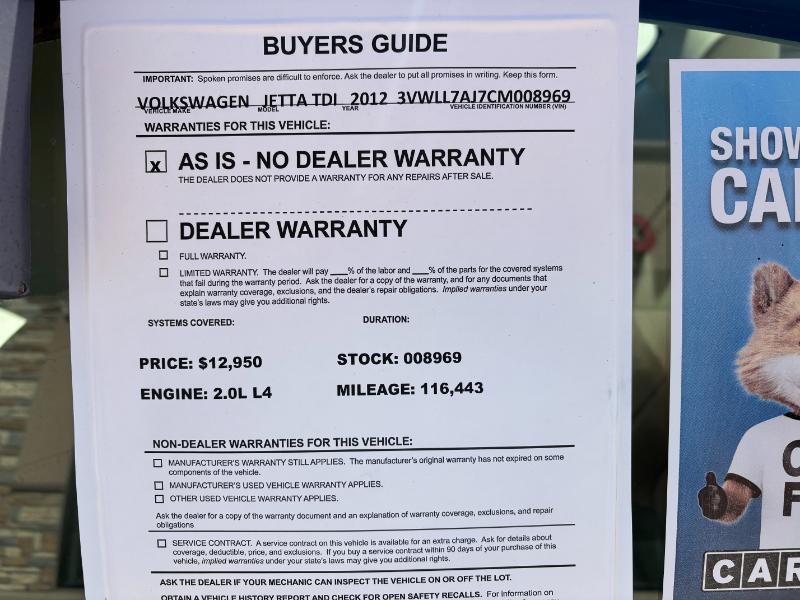 Volkswagen Jetta TDi 2012