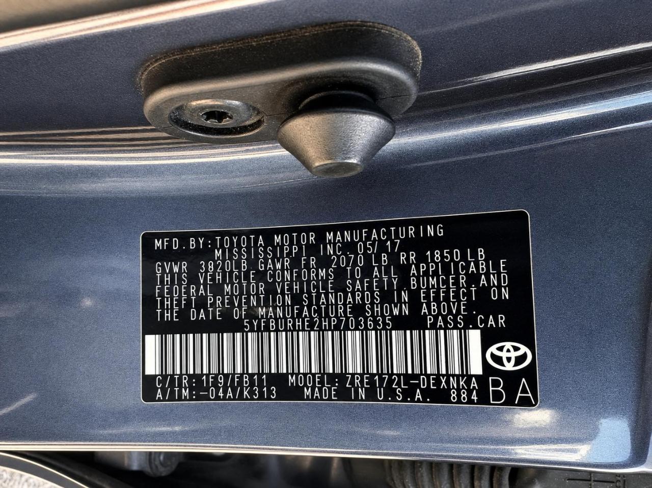 Toyota Corolla LE CVT 2017