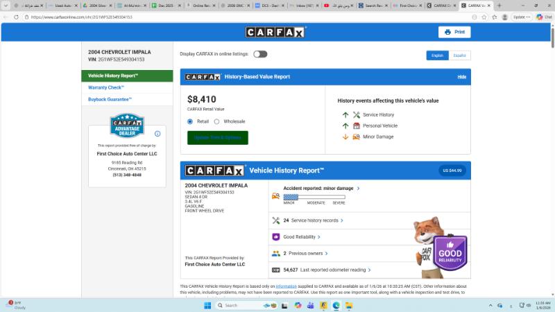 Chevrolet Impala Base 2004