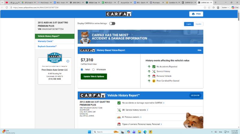 Audi A6 3.0T quattro Tiptronic 2012