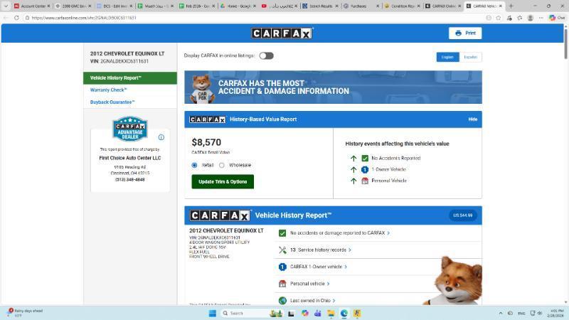 Chevrolet Equinox 1LT 2WD 2012