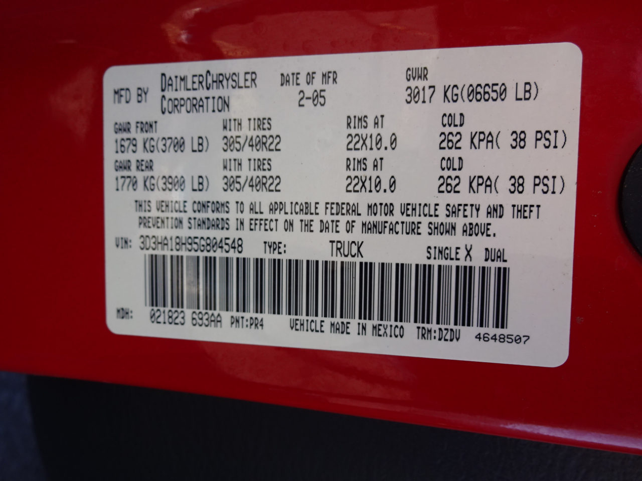 Dodge Ram 1500 SRT-10 Quad Cab 2WD 2005