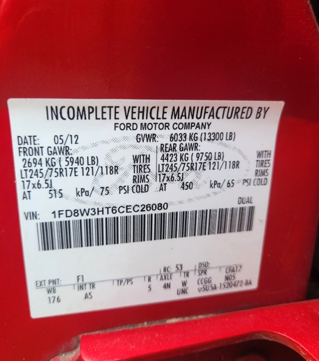 Ford F-350 SD XLT Crew Cab Long Bed DRW 4WD 2012