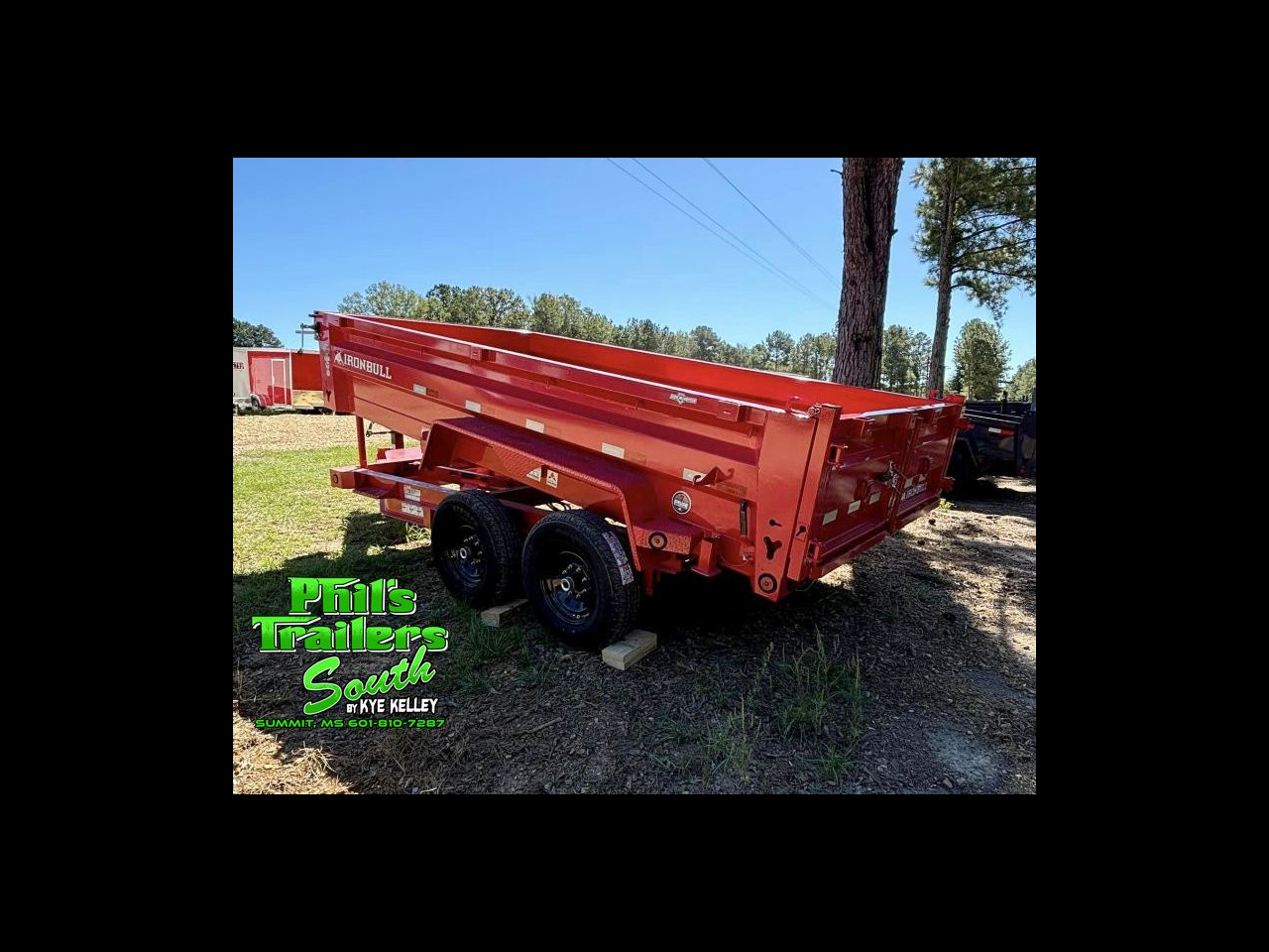 2025 Iron Bull DTB8314072 83X14 RED DUMP TRAILER -14K -2' SIDES