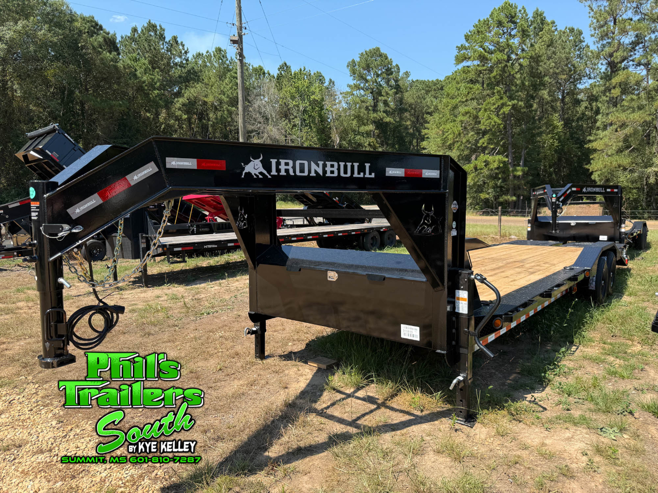 2025 Iron Bull Car-Equipment Trailer 28'x102" Gooseneck, Drive Over Fender Rampage Ramp