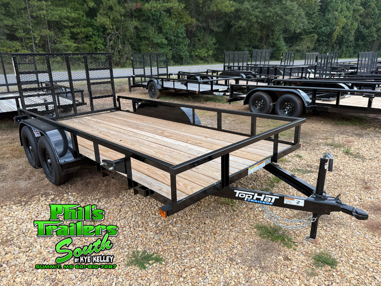 2025 Top Hat Utility 14'x77" Tandem Axle 5K w/ Ramp Gate