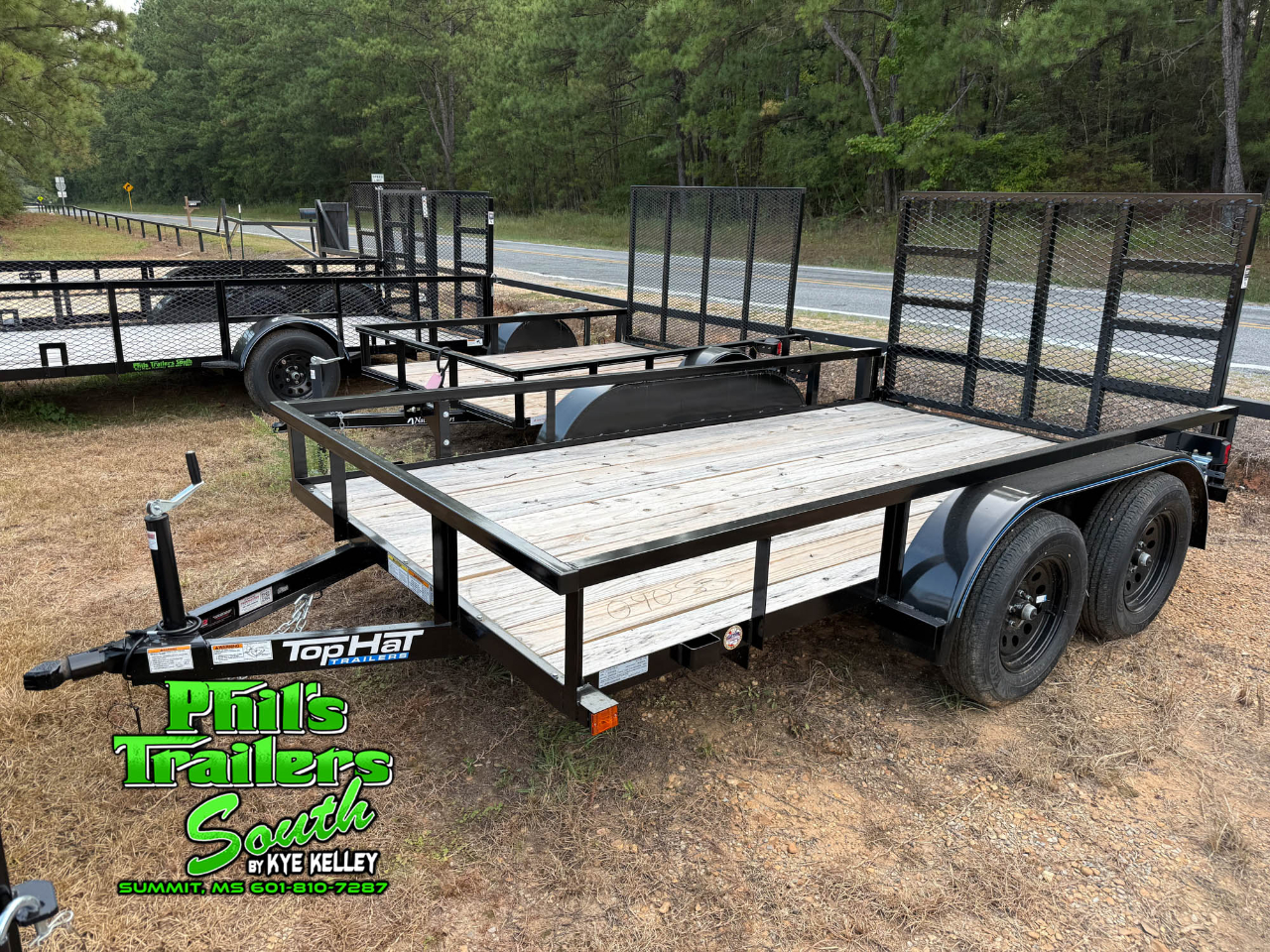 2025 Top Hat Utility 12'x77" Tandem Axle Utility w/ Gate