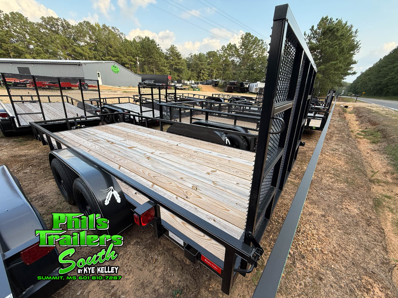 2025 Native Trailers Tandem Utility 16'x83" Open Utility Tube Top, Gate, Radial Tires