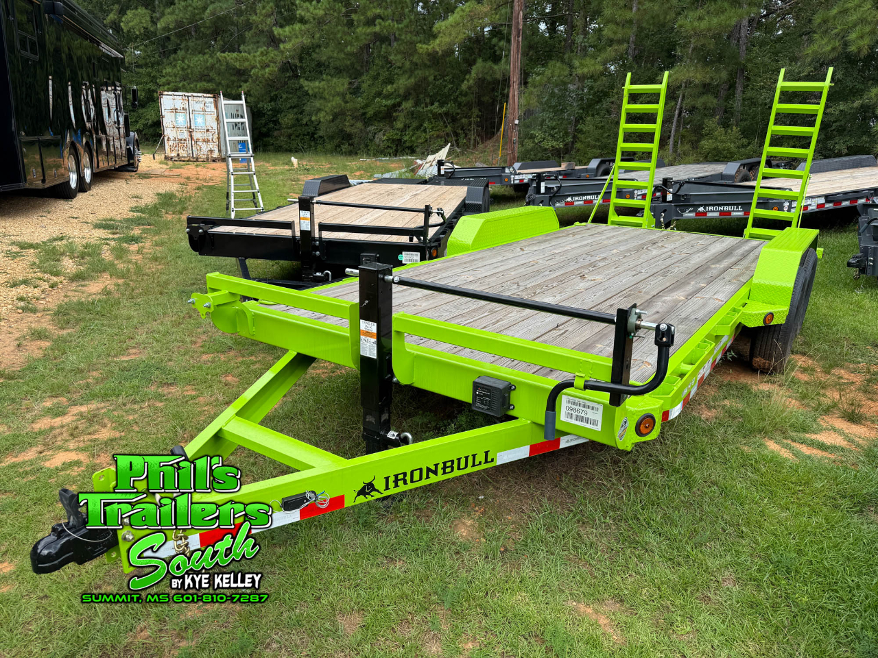 2025 Iron Bull Car-Equipment Trailer 18'x83" 2' Dovetail, 14K, Fold Up Ramps