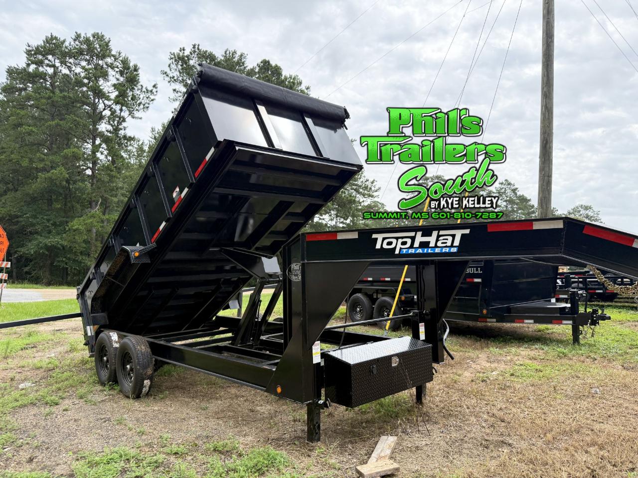 2025 TopHat Trailers Trailer GN DUMP 7X16 GNDPX 140 3' SIDES