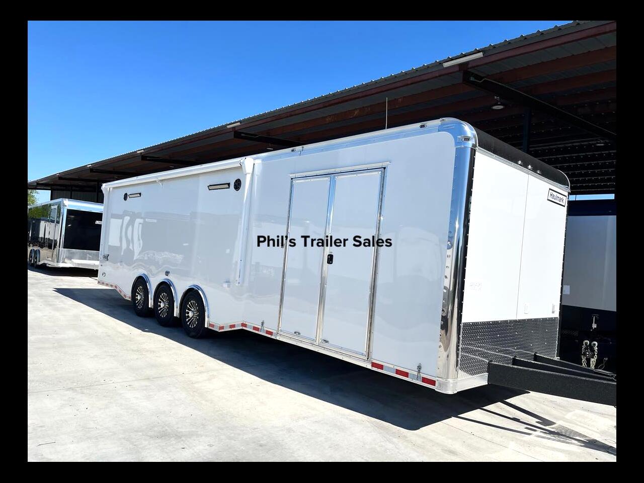 2026 Haulmark Edge Pro 8.5X34 RACE TRAILER ROADSIDE CABINETS & AWNING
