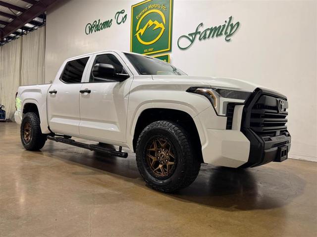 White 2024 Toyota Tundra SR CrewMax Cab 4WD Pickup Truck Four-Wheel Drive Automatic