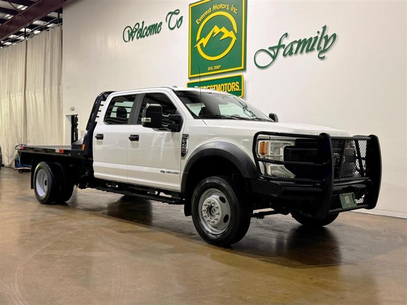 White 2022 Ford F-450 Super Duty Chassis Pickup Truck Four-Wheel Drive Automatic