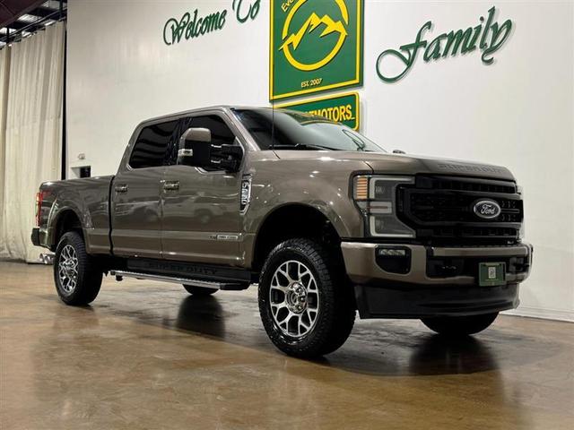 Gray 2022 Ford F-250 Super Duty Pickup Truck Four-Wheel Drive Automatic