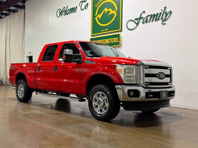 Red 2016 Ford F-250 Super Duty Pickup Truck Four-Wheel Drive Automatic