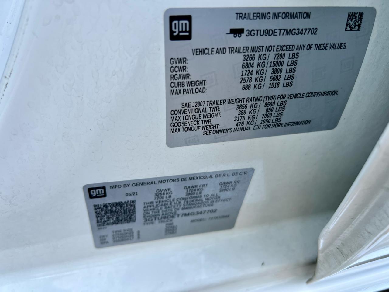 GMC Sierra 1500 4WD Crew Cab 147" SLT 2021