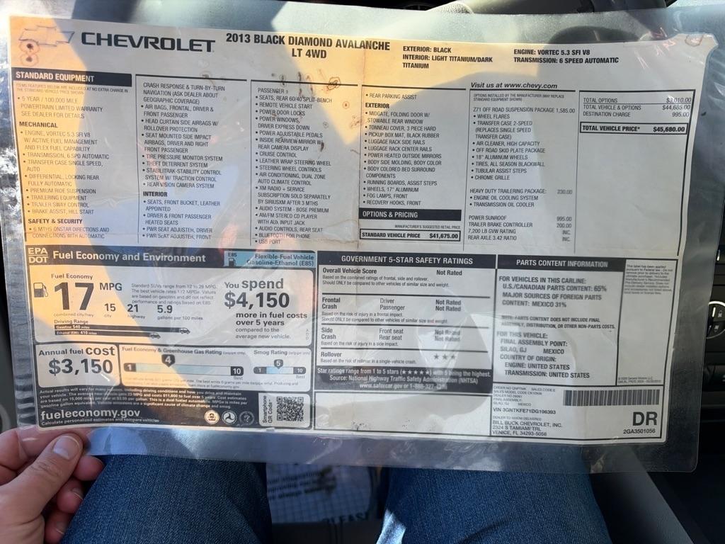 Chevrolet Avalanche LT 4WD 2013