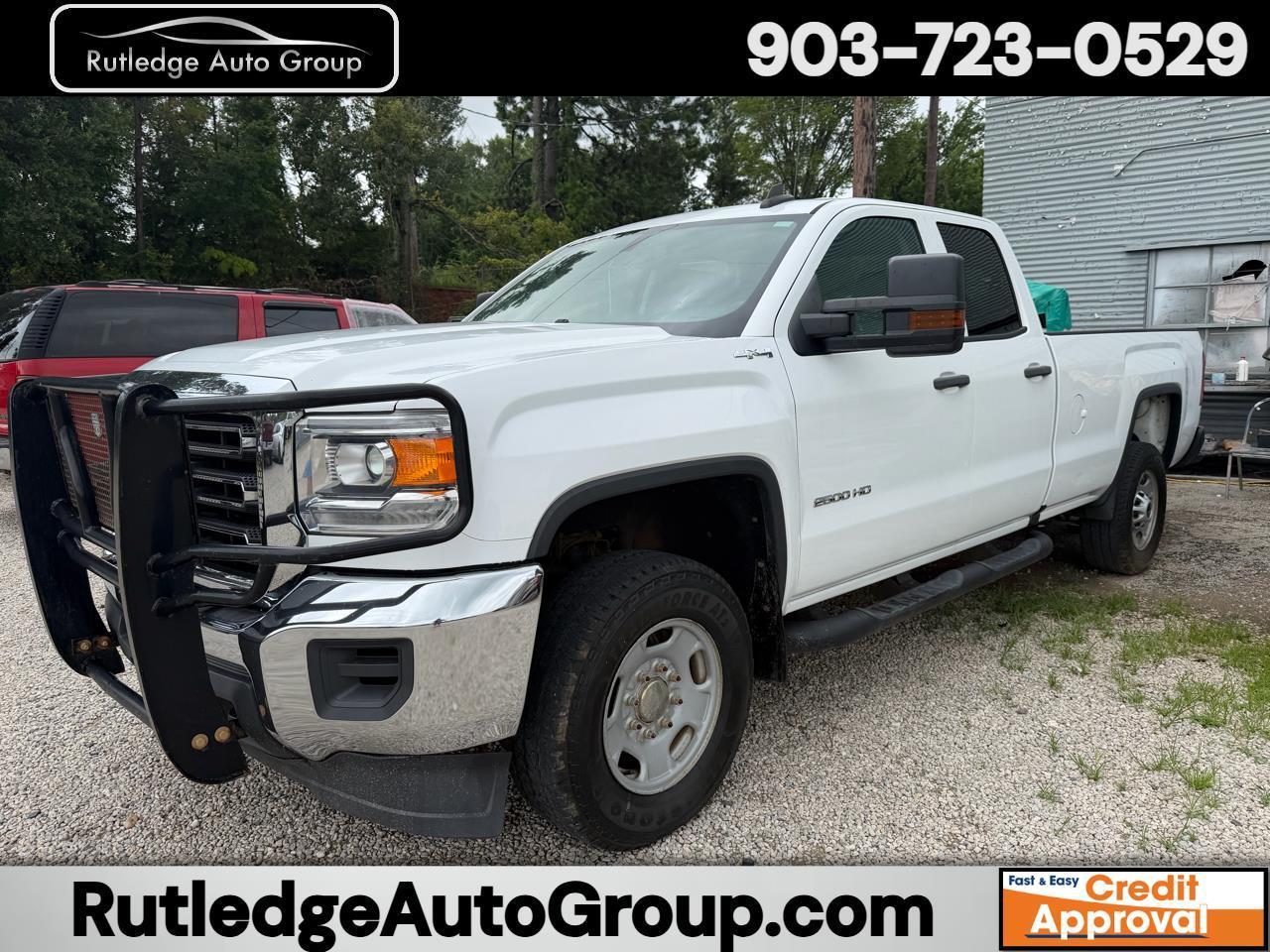 White 2019 GMC Sierra 2500HD Double Cab 4WD Pickup Truck Four-Wheel Drive Automatic