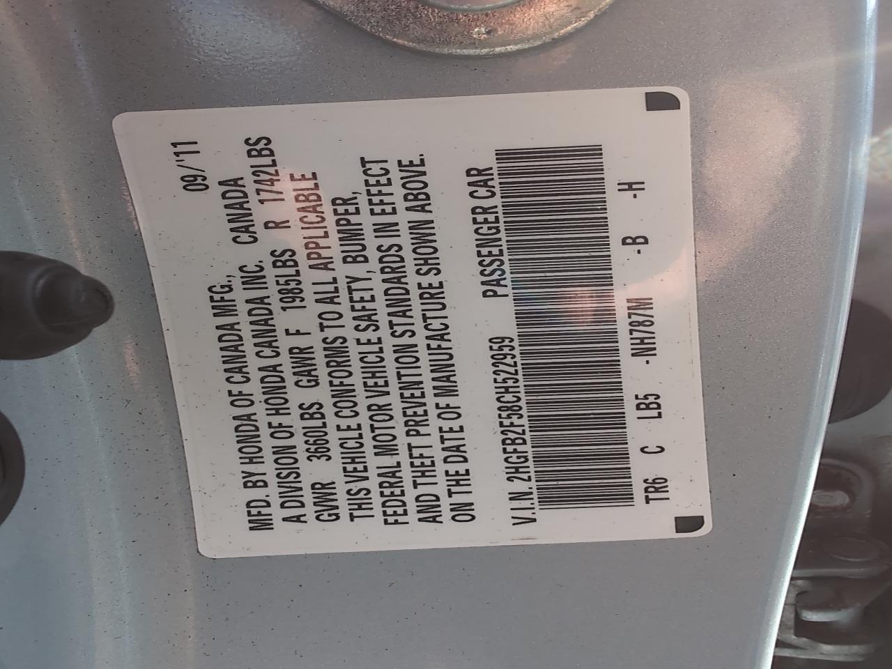 Honda Civic EX 4D Sedan 2012