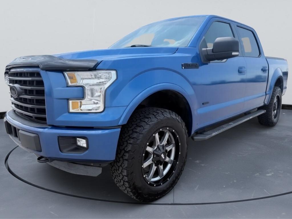 Blue 2017 Ford F-150 Pickup Truck Four-Wheel Drive Automatic