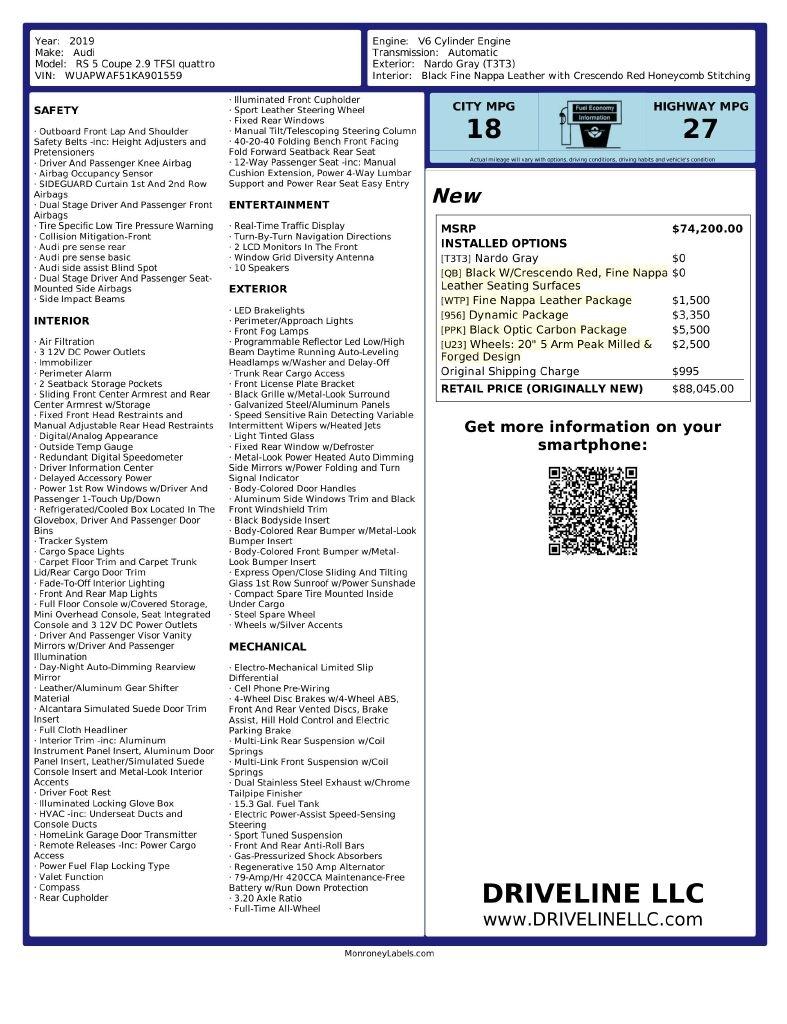 Audi RS 5 Coupe 2.9 TFSI quattro 2019