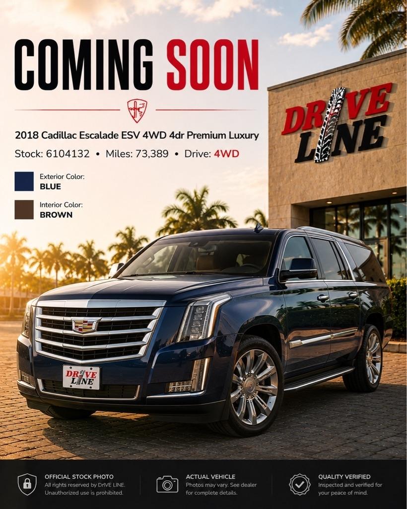 2018 Cadillac Escalade ESV 4WD 4dr Premium Luxury