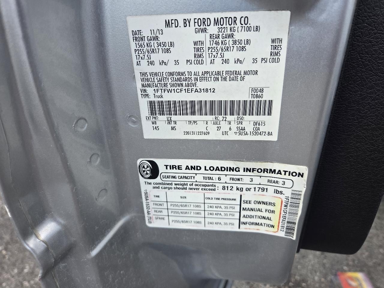 Ford F-150 2WD SuperCrew 145" XLT 2014