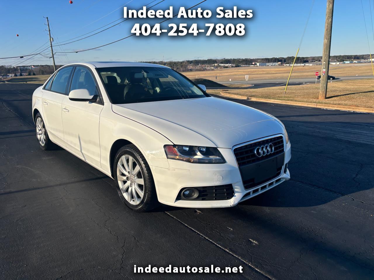2012 Audi A4 2.0 T Sedan FrontTrak Multitronic