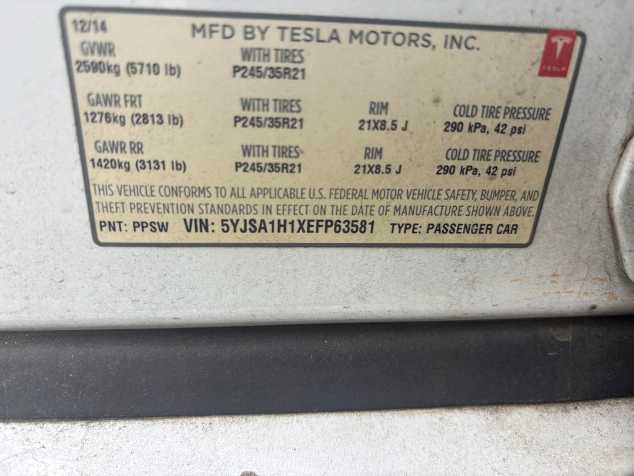 Tesla Model S Base 2014