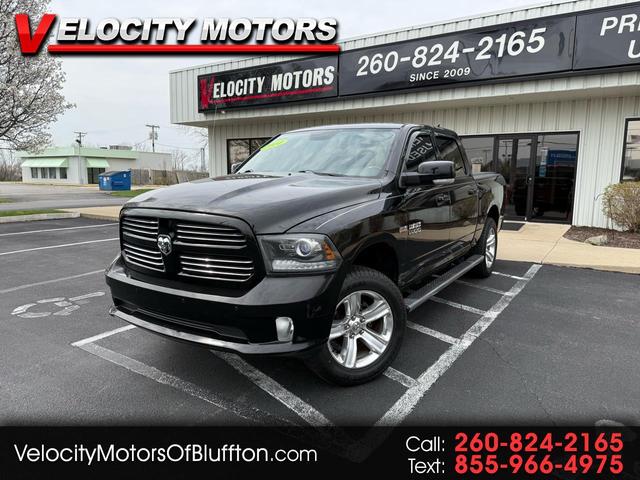 Black 2014 RAM 1500 Sport Crew Cab 4WD Pickup Truck Four-Wheel Drive Automatic
