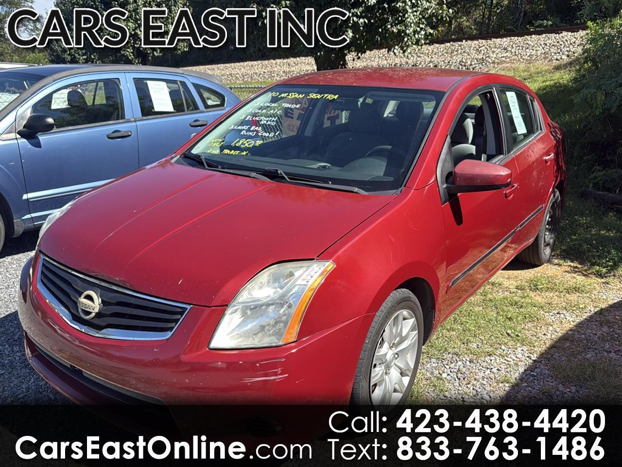 Red 2010 Nissan Sentra Sedan Front-Wheel Drive Continuously Variable Transmission
