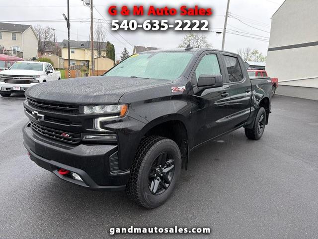 Black 2021 Chevrolet Silverado 1500 LT Trail Boss Crew Cab 4WD Pickup Truck Four-Wheel Drive Automatic