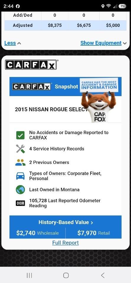 Nissan Rogue Select S AWD 2015