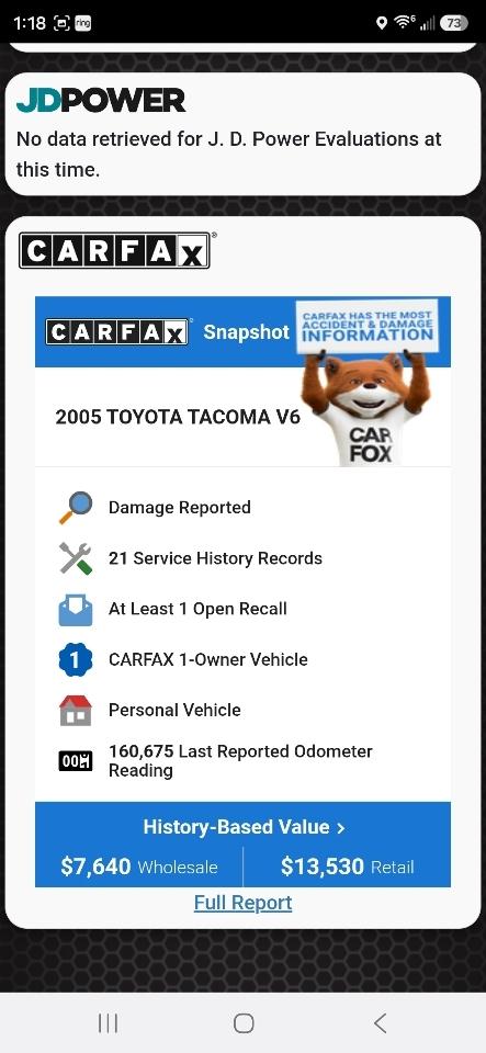 Toyota Tacoma Access Cab V6 Manual 4WD 2005