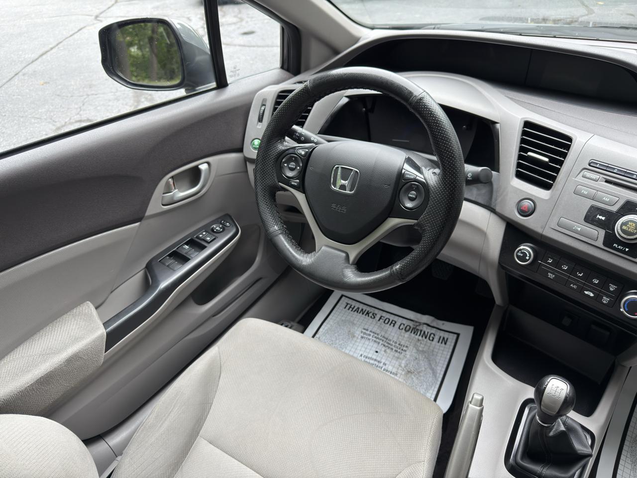 Honda Civic LX Sedan 5-Speed MT 2012