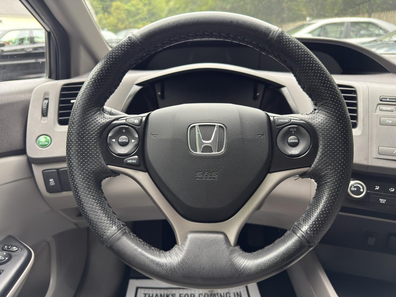 Honda Civic LX Sedan 5-Speed MT 2012