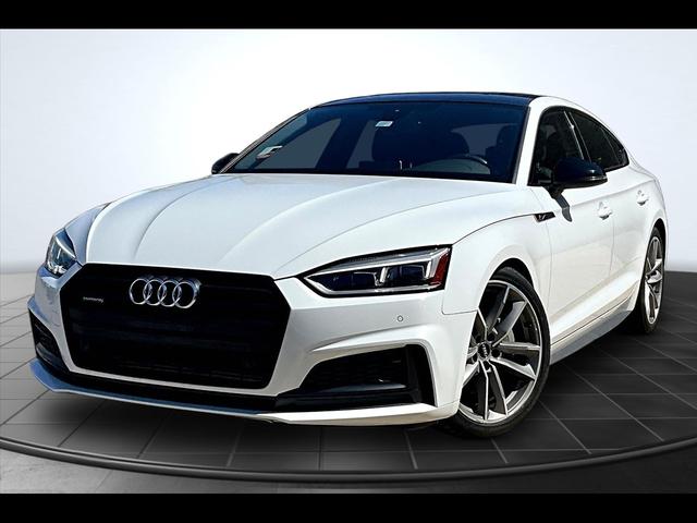 White 2019 Audi A5 Sportback quattro Premium Plus 45 TFSI Sedan All-Wheel Drive Automatic