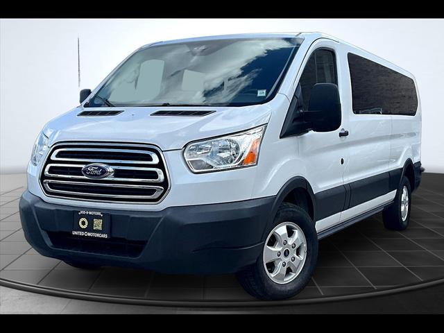 White 2018 Ford Transit Passenger 350 XL Low Roof LWB RWD with Sliding Passenger-Side Door Van Rear-Wheel Drive Automatic