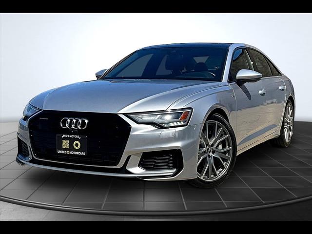 Silver 2023 Audi A6 quattro Premium Plus 55 TFSI Sedan All-Wheel Drive Automatic