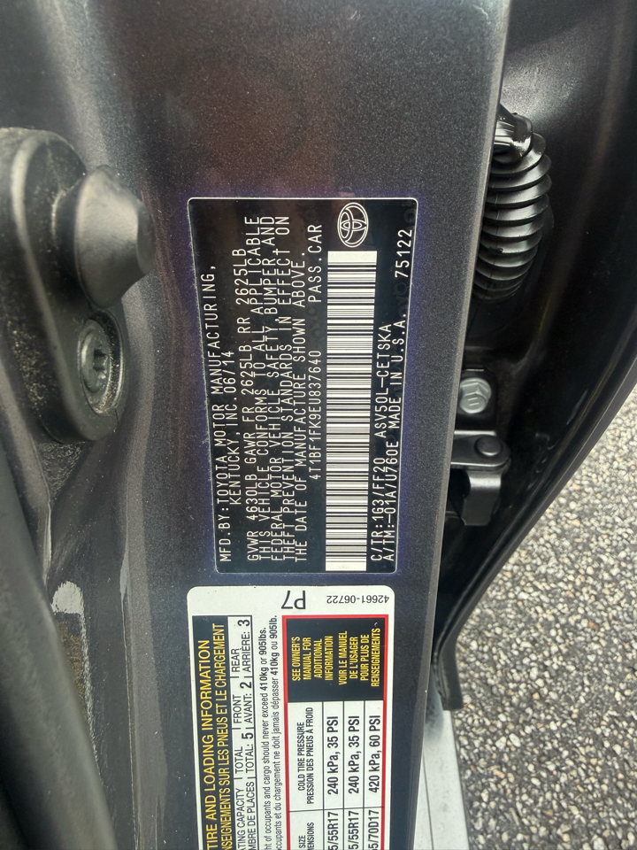 Toyota Camry SE Sport 2014