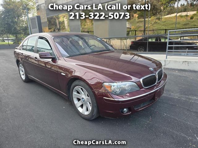 Red (Burgundy) 2007 BMW 7 Series Sedan Rear-Wheel Drive Automatic