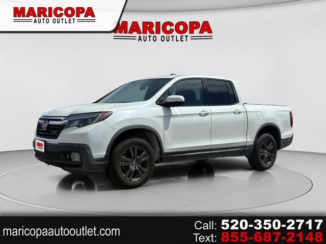 White 2018 Honda Ridgeline Sport AWD Pickup Truck All-Wheel Drive Automatic
