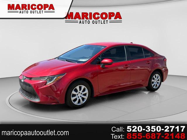 Red 2020 Toyota Corolla LE FWD Sedan Front-Wheel Drive Continuously Variable Transmission