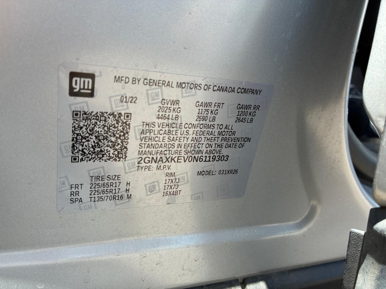 Chevrolet Equinox LT 1.5 2WD 2022