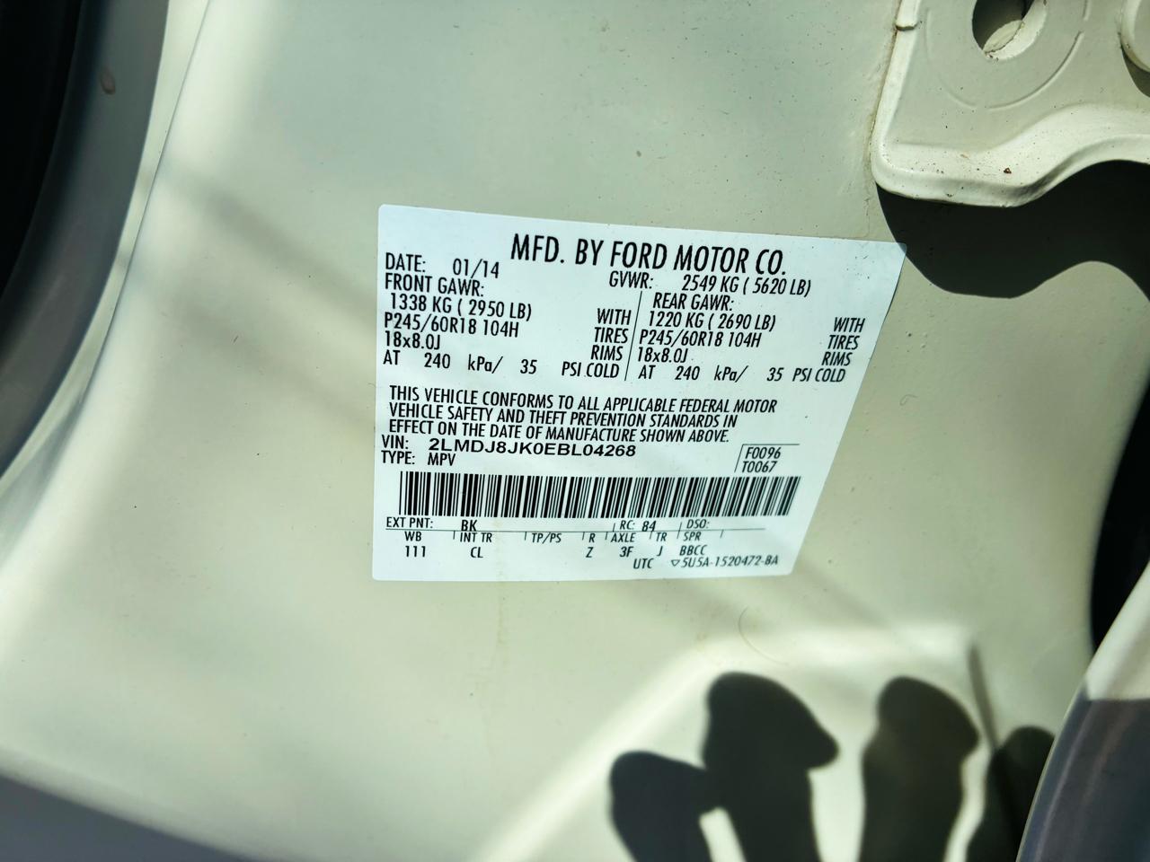 Lincoln MKX AWD 2014