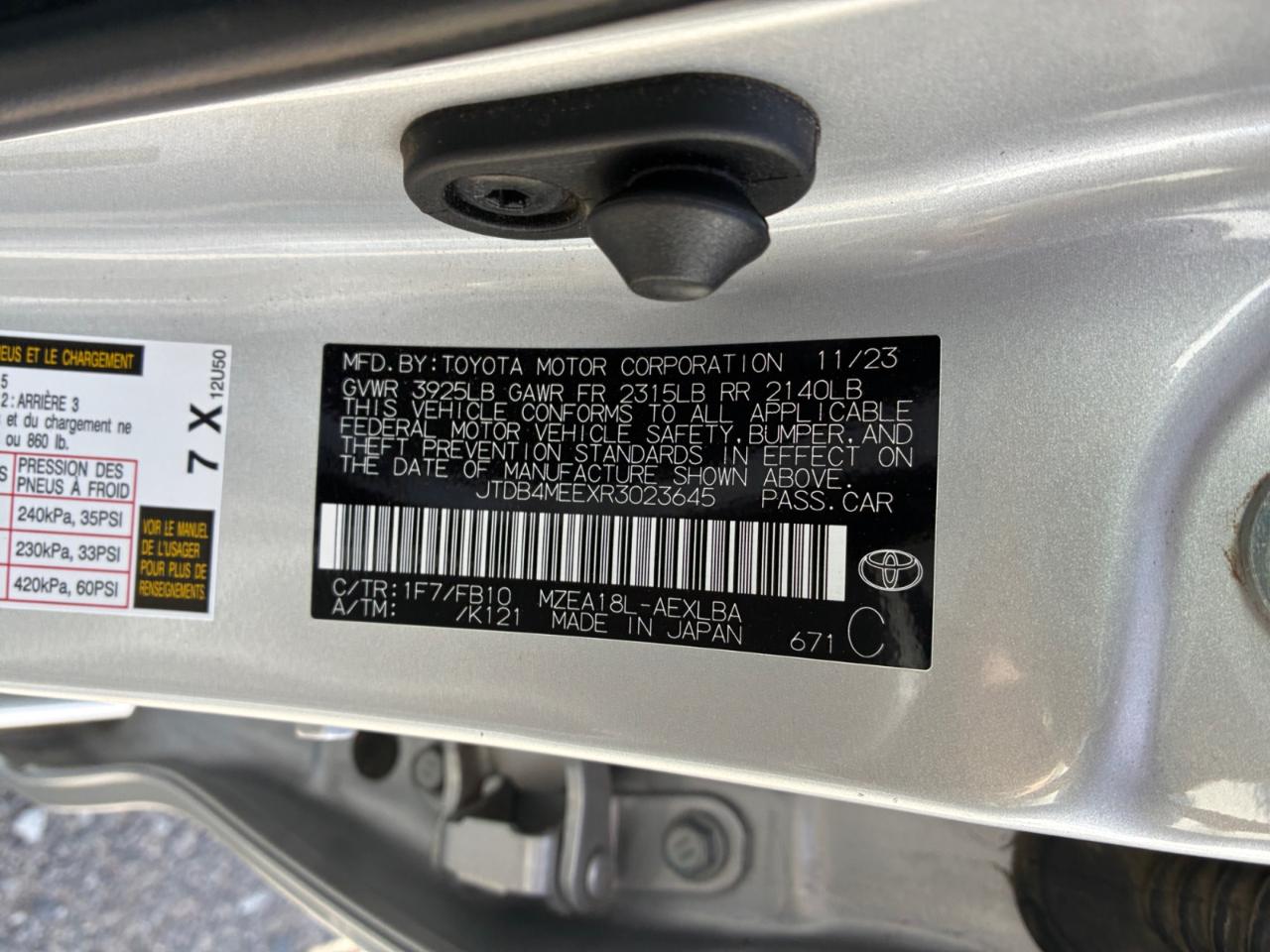 Toyota Corolla LE 2024